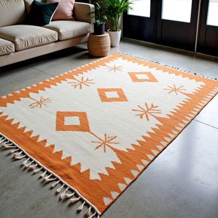 Handknotted Wool Area Rug Tribal